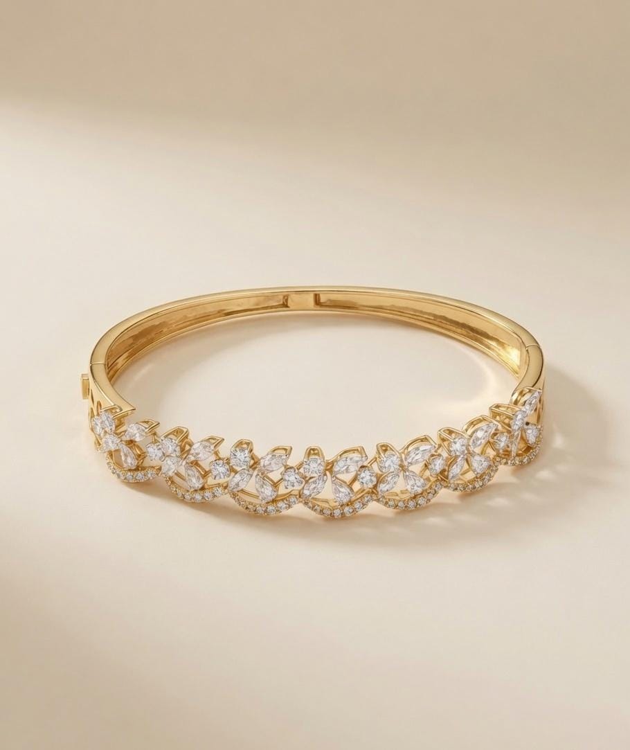 Floral Cascade Diamond Bracelet