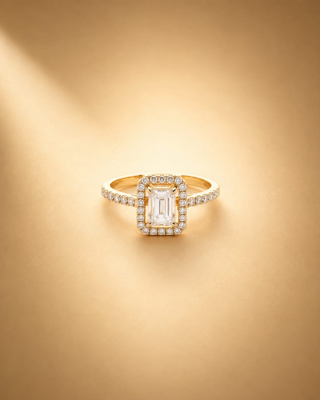 Eternity Emerald Halo Ring