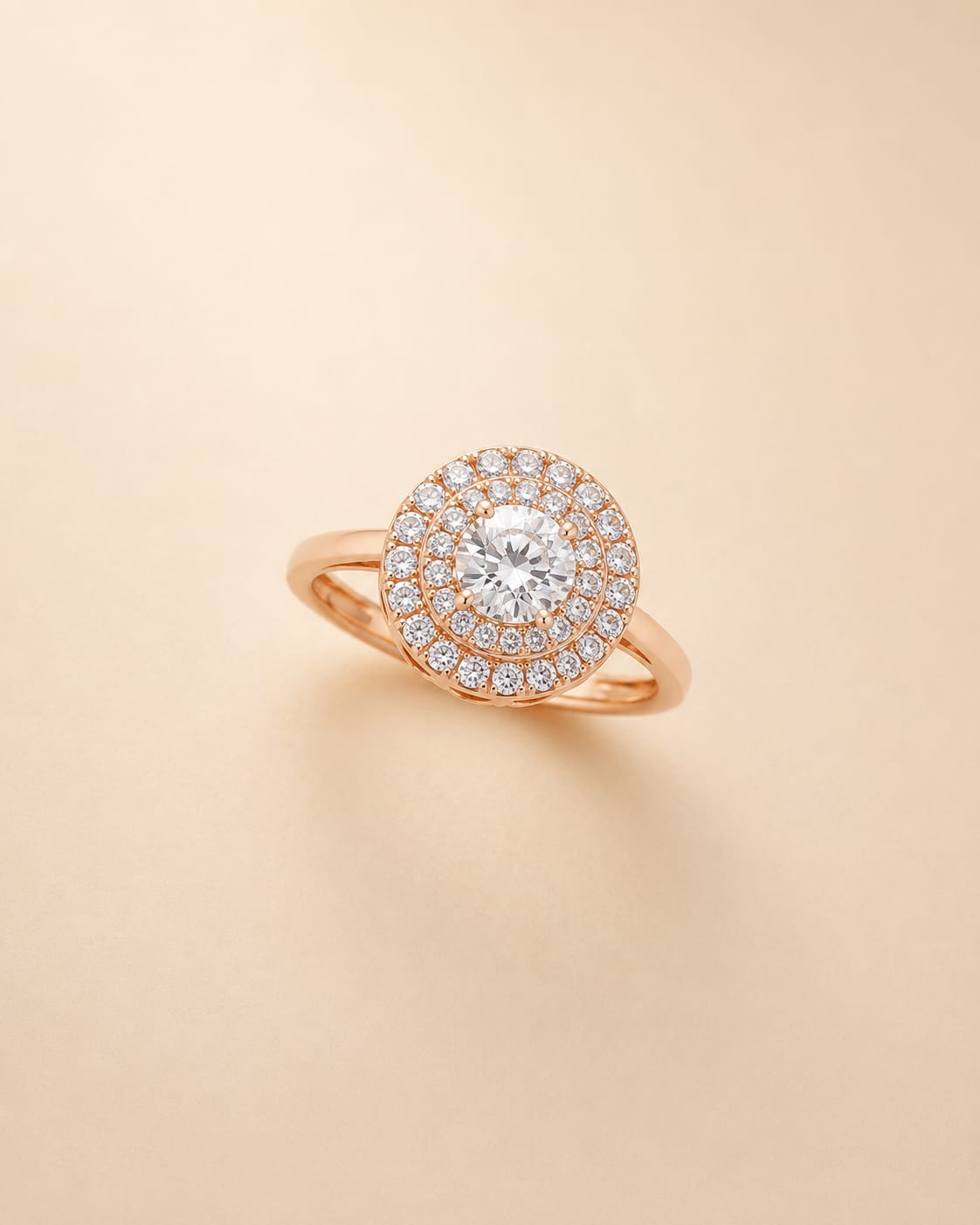 Celestial Bloom Diamond Halo Ring