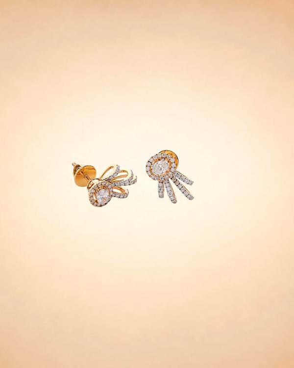 Celestial Bloom Diamond Stud Earrings