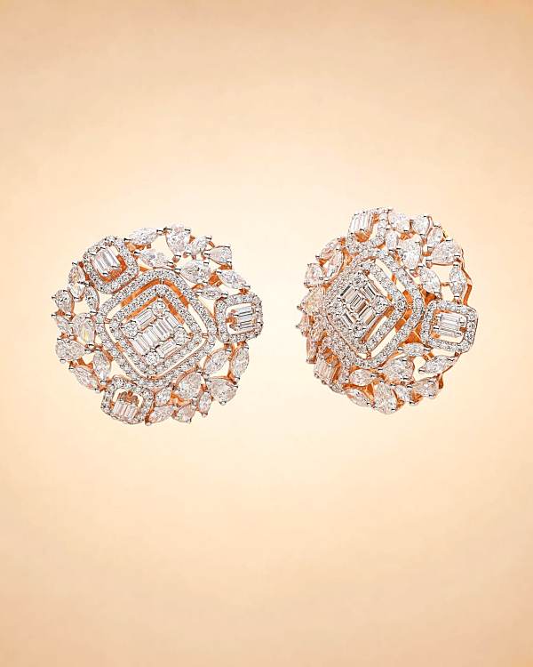 Opulent Diamond Cluster Studs