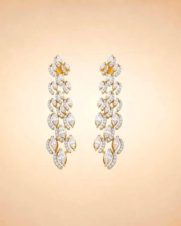 Marquise Cascade Diamond Drop Earrings