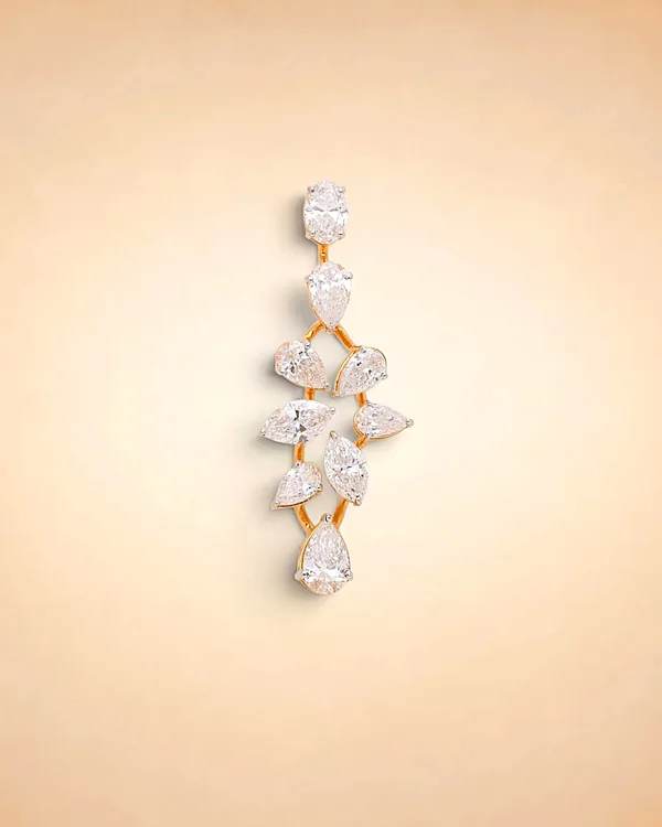 Cascading Pear & Marquise Diamond Pendent