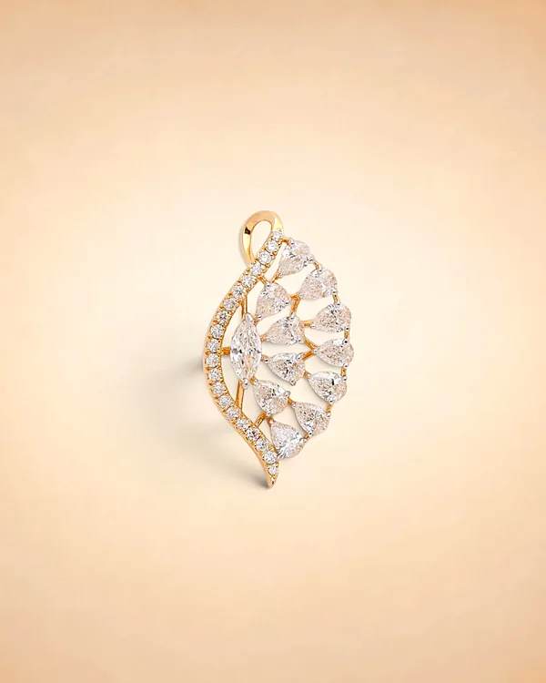 Ethereal Marquise and Pear Diamond Pendant