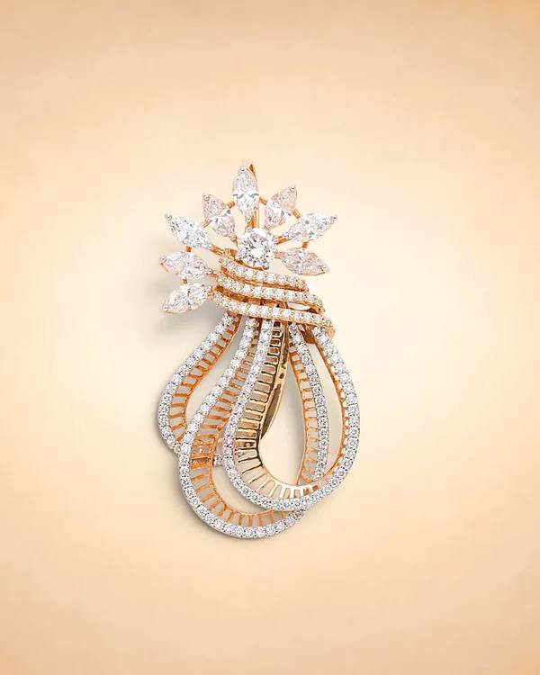 Opulent Marquise & Pave Diamond Pendant