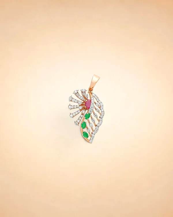 Elysian Emerald Ruby Diamond Pendant