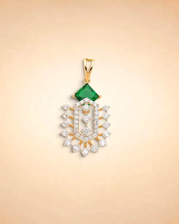 Emerald Radiance Diamond Pendant