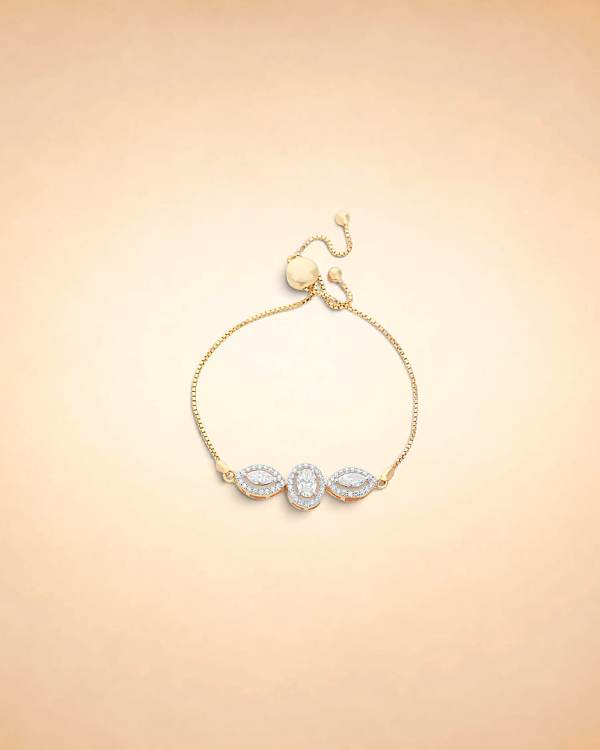 Opulent Marquise & Oval Bolo Bracelet