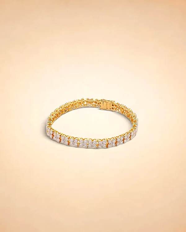 Celestial Double Row Diamond Bracelet