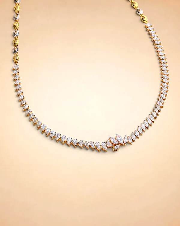 Celestial Marquise & Pear Diamond Necklace