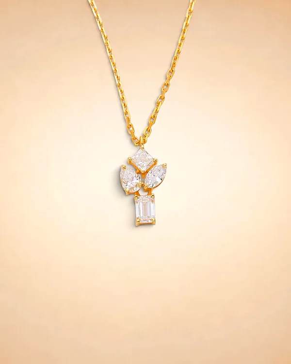 Elysian Emerald-Cut Diamond Necklace