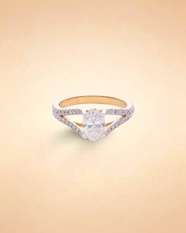 Nova Oval Diamond Bypass Ring
