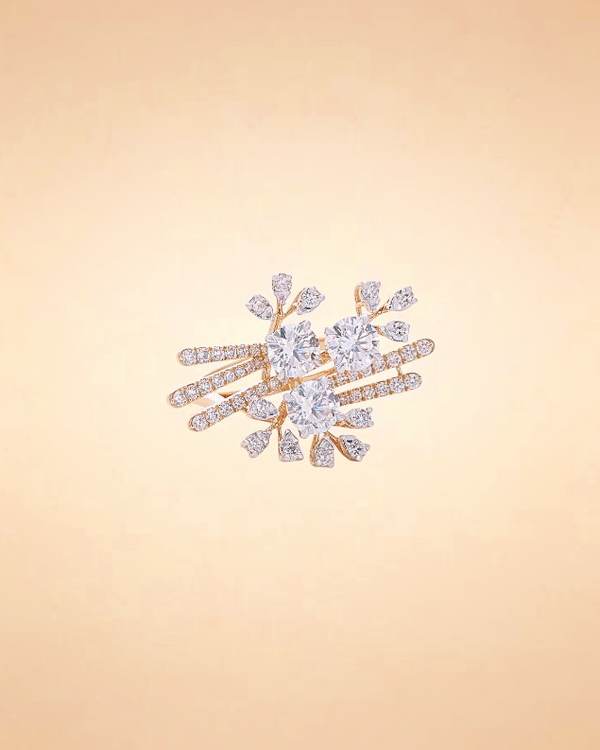 Celestial Blossom Diamond Statement Ring