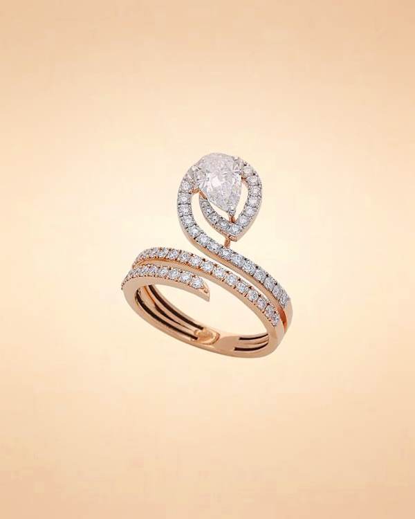 Celestial Pear Halo Bypass Ring