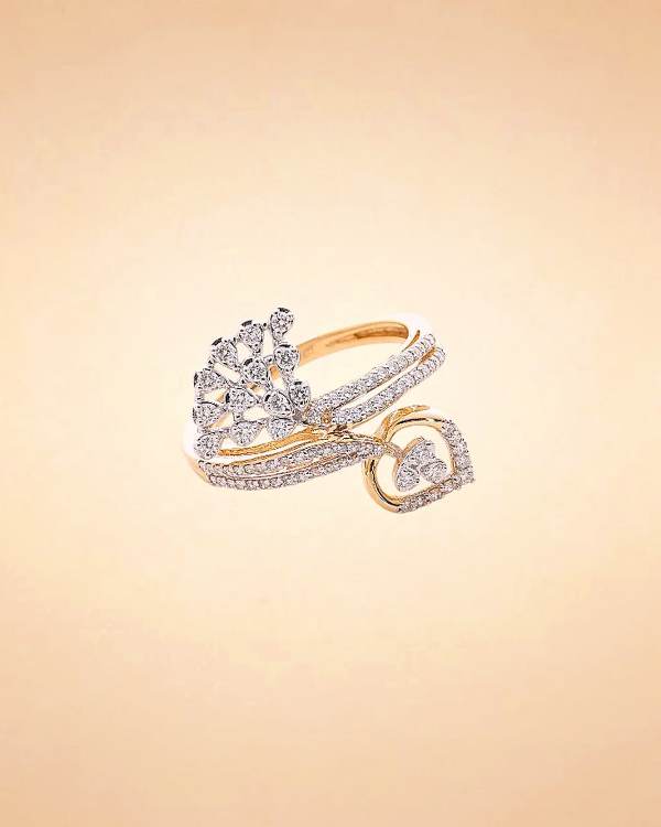 Sparkle Swirl Diamond Ring