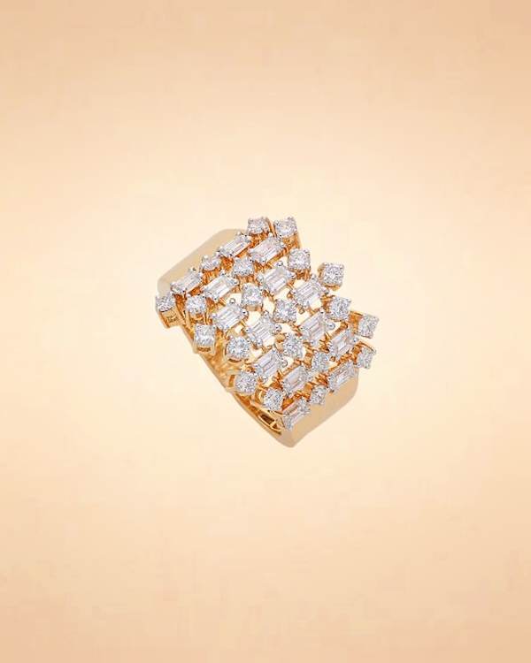 Celestial Burst Diamond Cocktail Ring