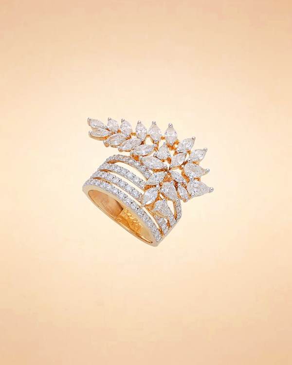 Opulent Marquise & Pave Diamond Ring