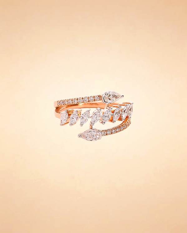 Elysian Pear and Marquise Diamond Ring