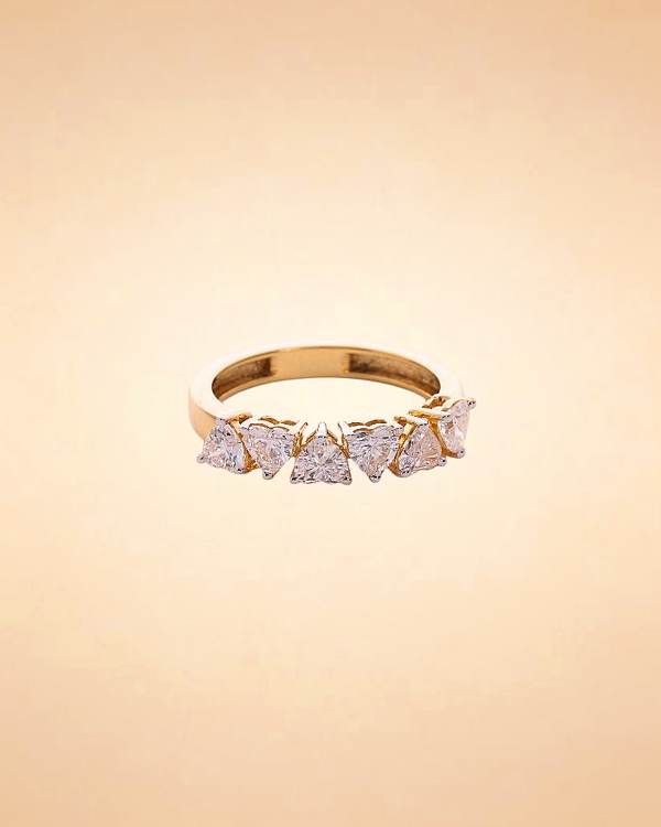 Trillion Diamond Five Stone Eternity Ring